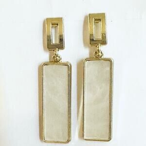 Gold Bar Drop Earrings